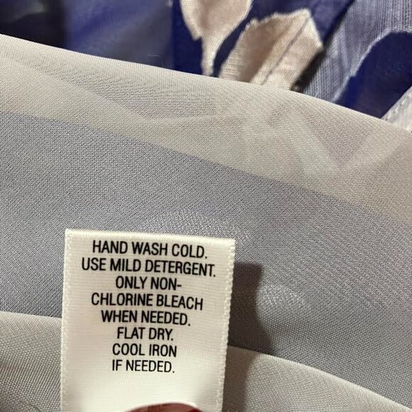 Simply Vera Vera Wang Sheer Burnout Floral Tank Top Dark Periwinkle  Size L  EUC - Picture 7 of 8